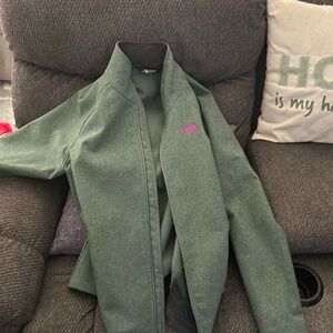 Green north face jacket